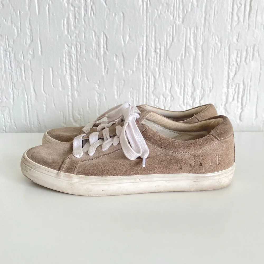 Frye Ash Tan Leather Suede Shoes Size 8.5